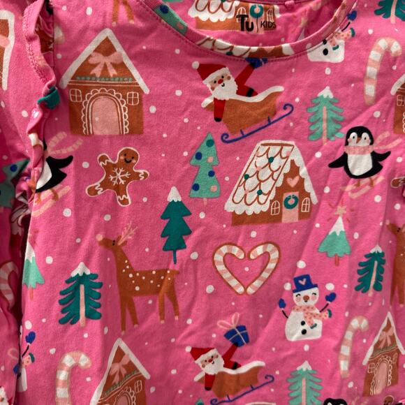 Tu Pinkmas Christmas Ruffle Long Sleeve Dress - Picture 3 of 7